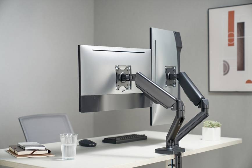 Equip 650121 supporto da tavolo per Tv a schermo piatto 68,6 cm (27") Morsa Nero-3