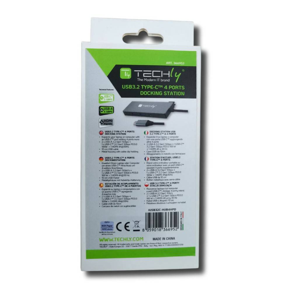 Docking Station USB3.2 Type-C™ a 3 Porte USB e 1 HDMI-1