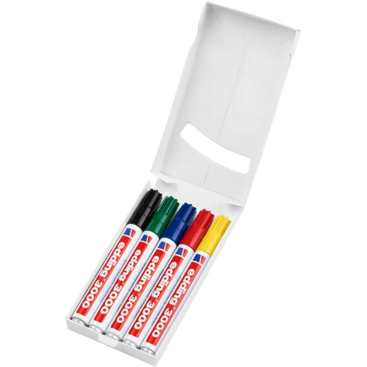 Edding 3000 - Schwarz - Blau - Grün - Rot - Gelb - Rundspitze - Gemischte Farben - 1,5 mm - 3 mm - Eisen - Kunststoff --4