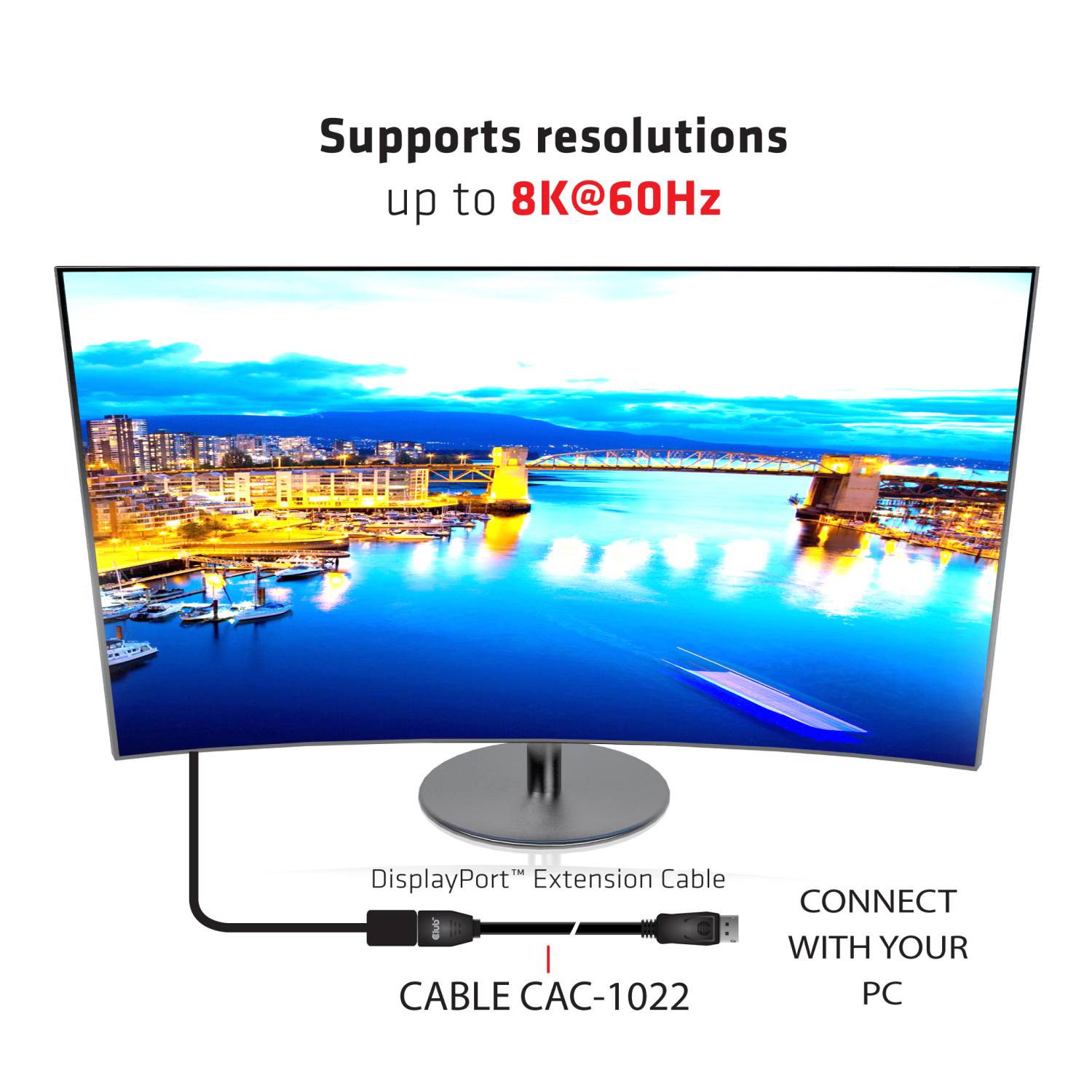 CLUB3D CAC-1022 cavo e adattatore video 2 m Displayport 1.4 Nero-0