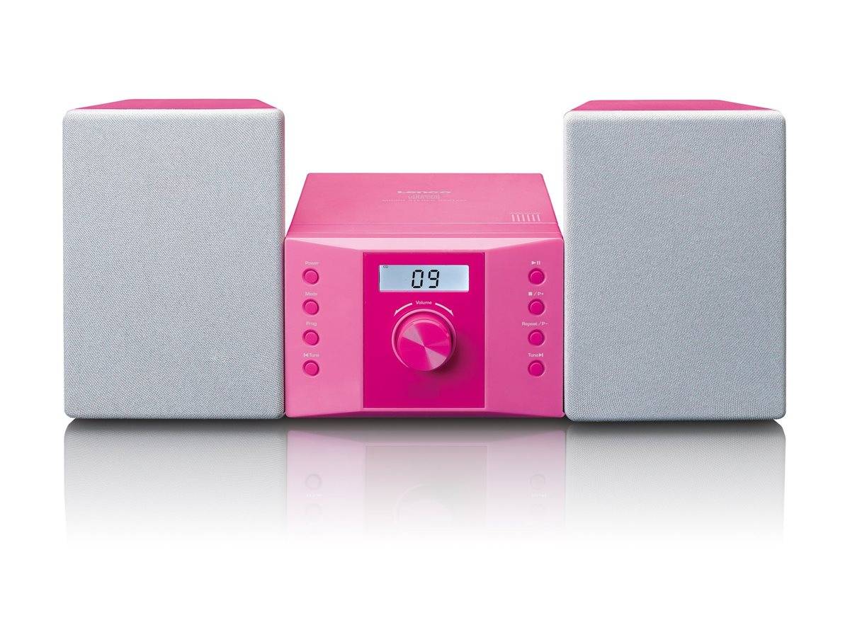 Lenco MC-013PK - Digital - FM - Spieler - CD,CD-R,CD-RW - Abspielen/Pause - Skip down - Skip up - Stopp - Vorderseite (M-3