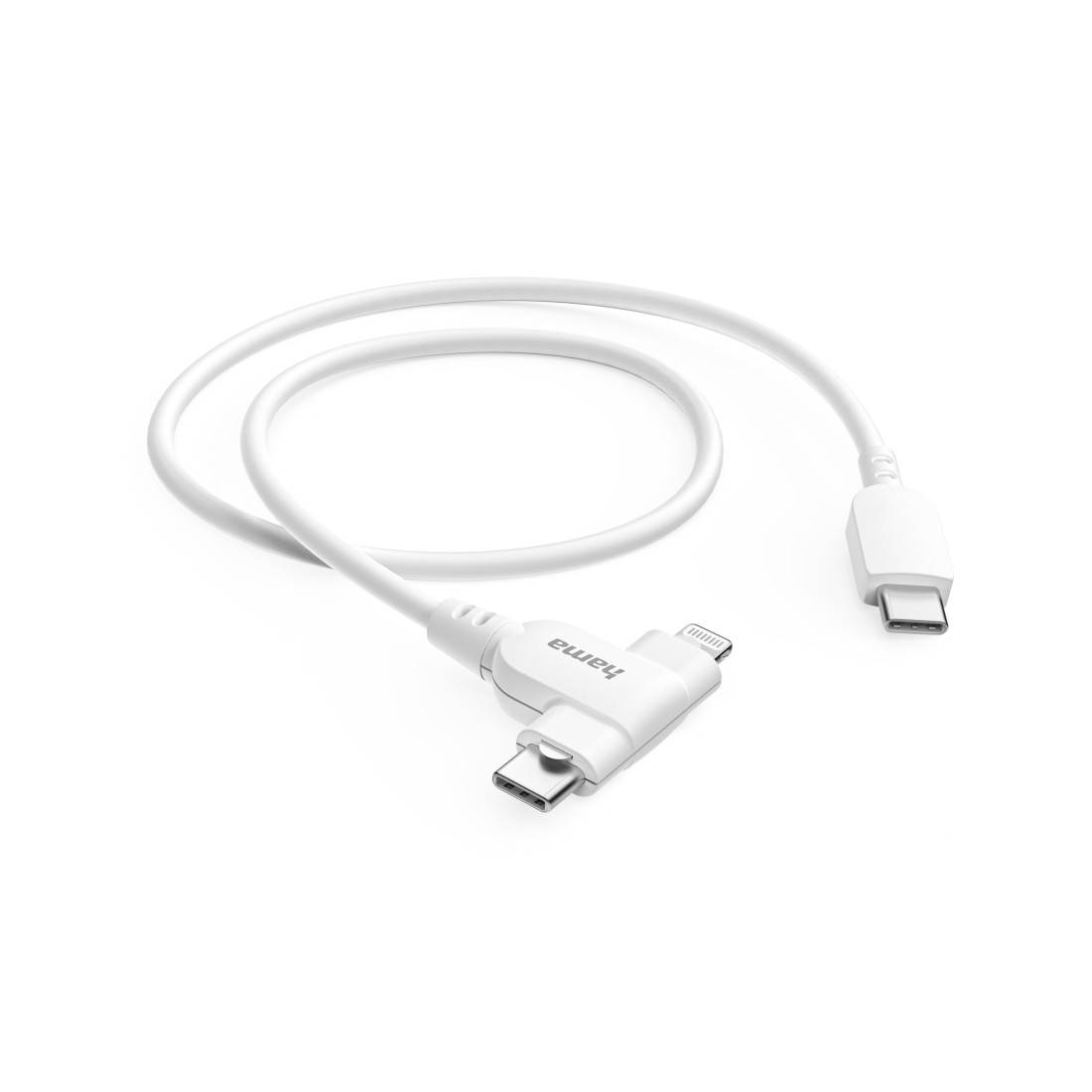Hama 00201722 USB Kabel 1,5 m USB 2.0 USB C USB C/Lightning Weiß (00201722)-2