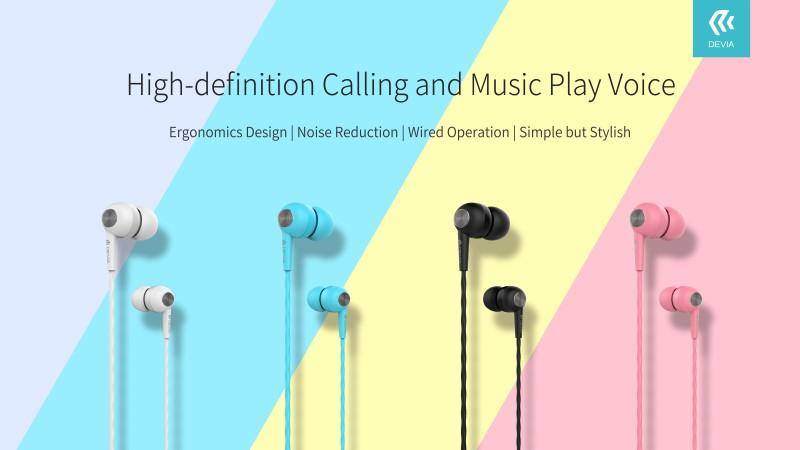Auricolari Hi-Fi a filo con controllo Brano e risposta Blu-0