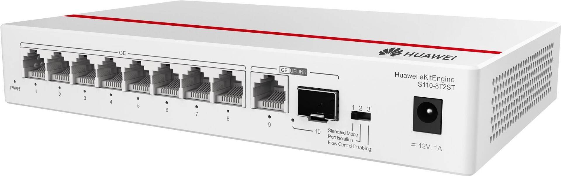 HUAWEI eKit S110 Series S110-8T2ST Non gestito L2 Gigabit Ethernet (10/100/1000) Grigio-0