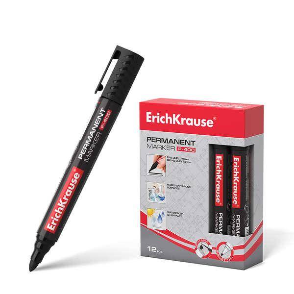 Erichkrause Marker permanente P -400 - punta a forma di proiettile - più superfici - colore nero-0