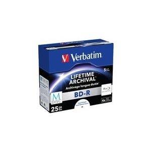 Verbatim M-Disc - 5 x BD-R - 25 GB 4x - mit Tintenstrahldrucker bedruckbare Oberfläche - Jewel Case (Schachtel)-0