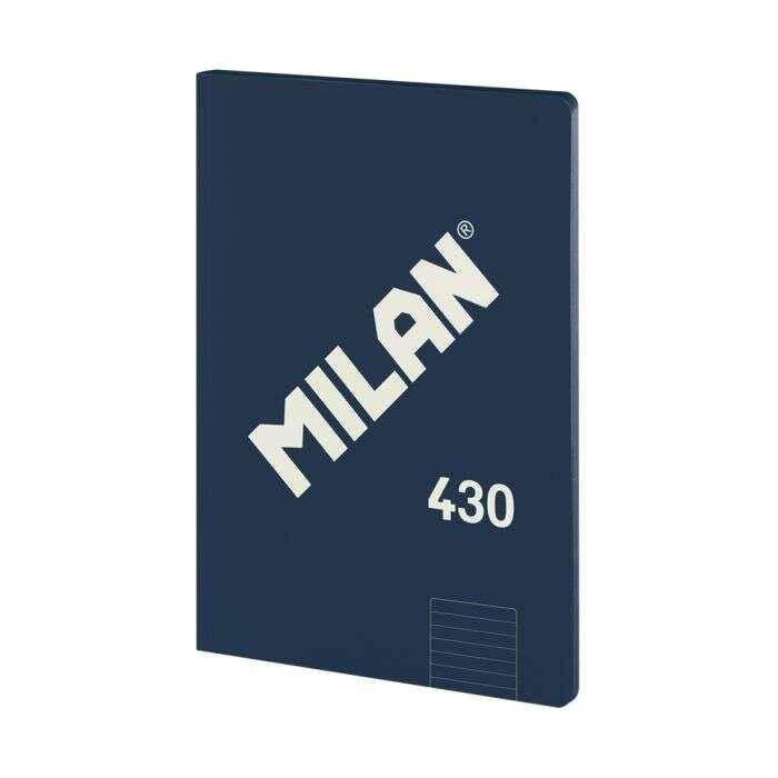 Quaderno Milano Incollato Formato A4 A Righe 7mm - 48 Fogli da 95 gr/mq - Microperforato - Copertina Morbida - Colore Bl-0