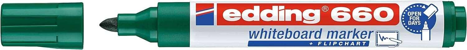 EDDING 660 Pennarello Ardesia Bianca - Punta tonda - corsa tra 1.5 e 3 mm.- Inchiostro pigmentato - ricaricabile - crasi-0