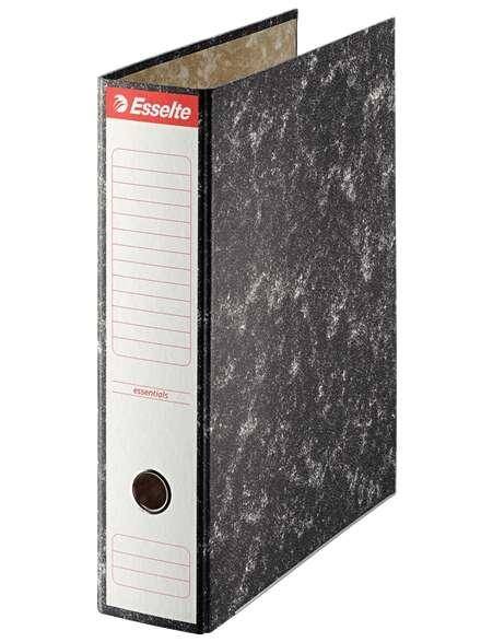Esselte Lever Filler - Cardboard - Formato folio - Lumo da 75 mm - Capacità per 500 fogli - Black Jaspeado Color-0