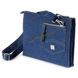 BORSA PER NETBOOK FINO A 12" - DENIM - TESSUTO JEANS-0