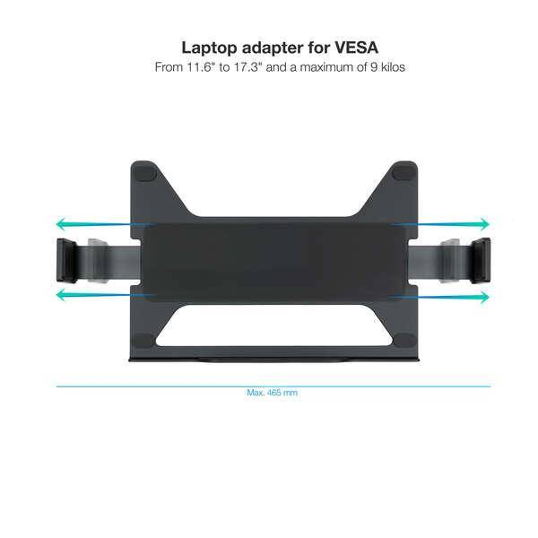 TooQ TQLH1117-B supporto per laptop Mensola a braccio per notebook Nero 43,9 cm (17.3")