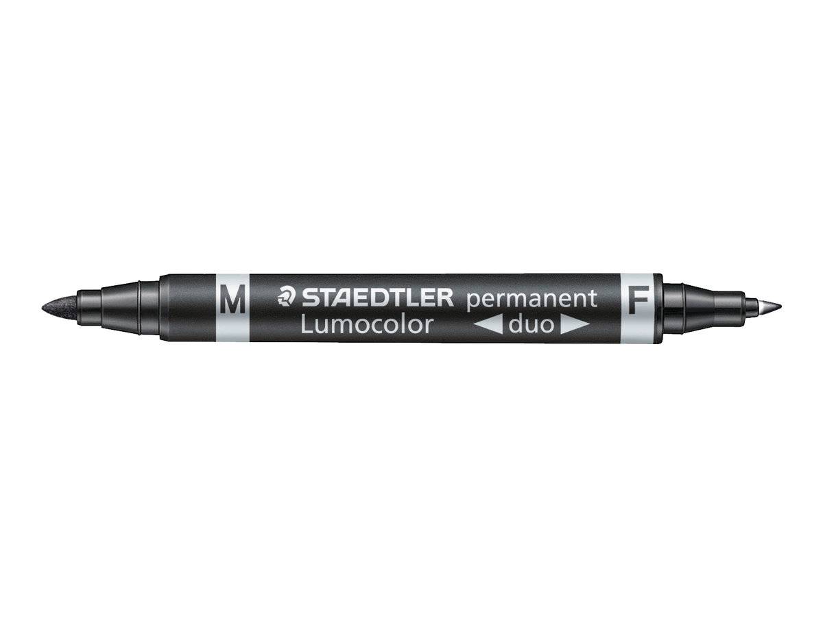 Marcatore a due punte Staedtler Lumocolor per permanzione di Black 10 pezzi-1
