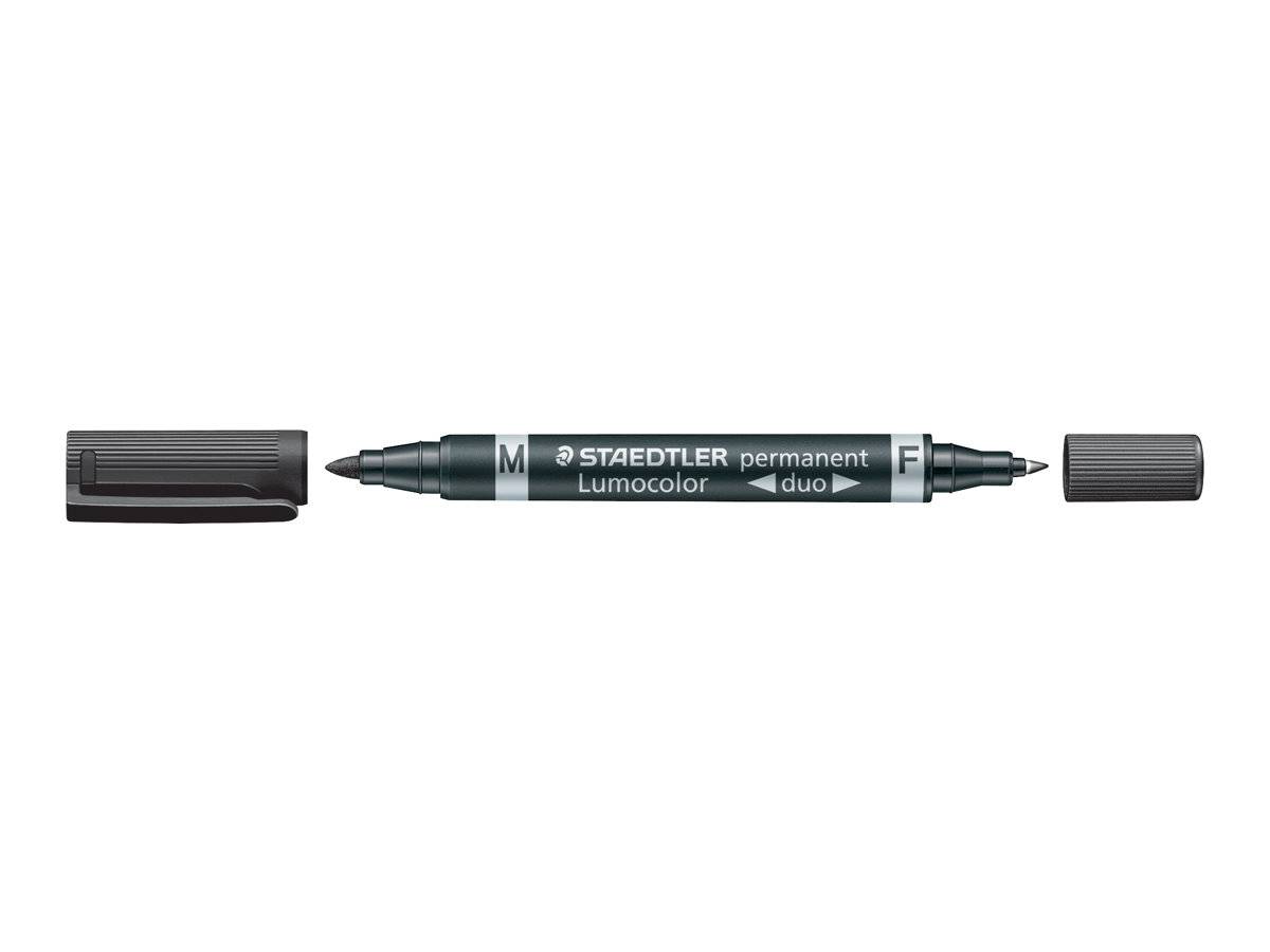 Marcatore a due punte Staedtler Lumocolor per permanzione di Black 10 pezzi-2