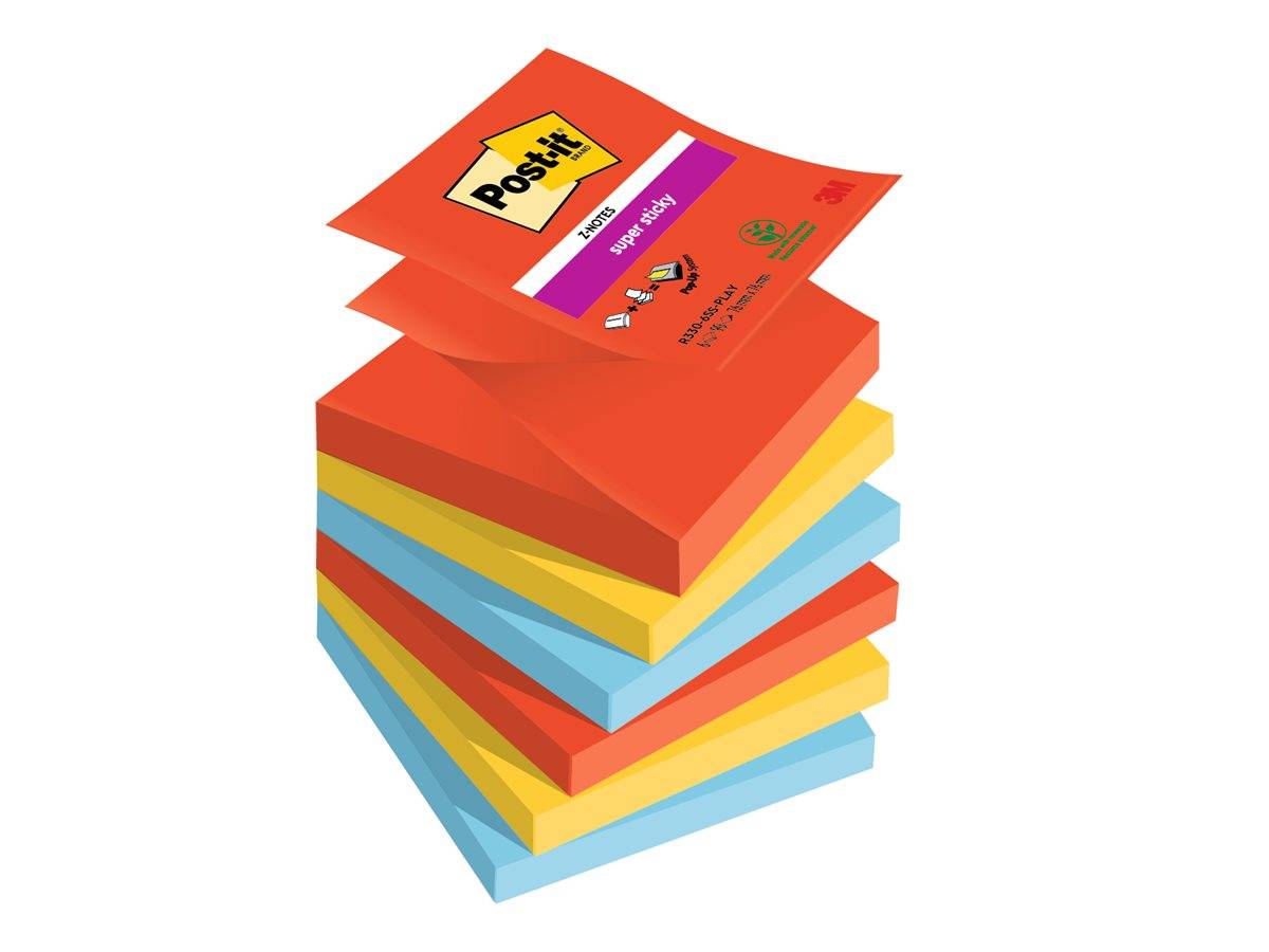 Post-IT® Super Sticky giocoso stato di adesione 7,6 x 7,6 cm-1