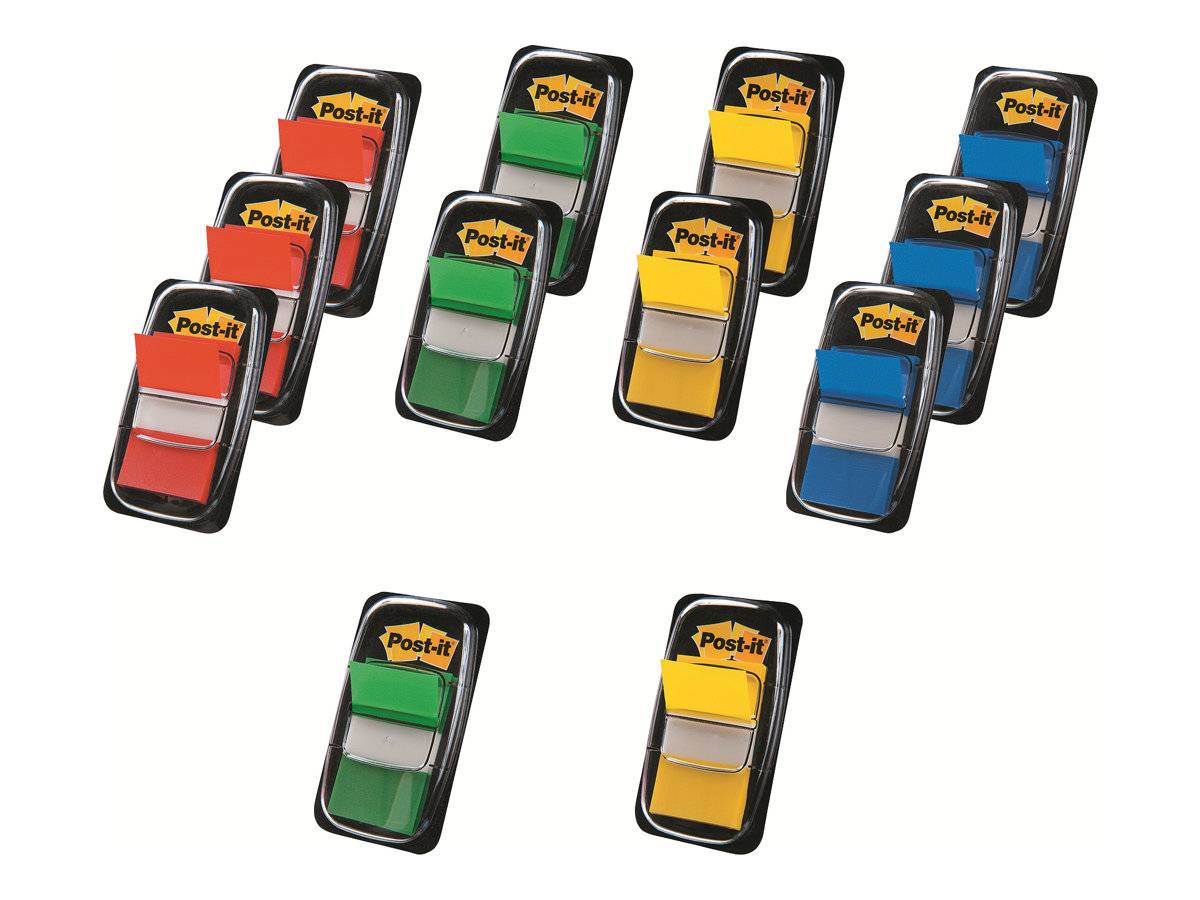 3M Post-it Index 680 AKTION: 8 Pack à 50 Streifen + GRATIS 4 Pack à 50 Streifen (680-P12)-1