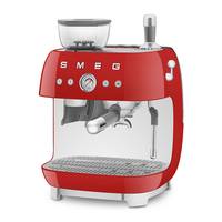 Macchina per caffè espresso Smeg completamente automatica macchina da caffè stile anni '50 rossa EGF03RDEU-1