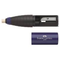 Temperamatite con Contenitore e Gomma Twist Combi Faber Castell - 1 Foro - 184401 (Nero e Rosa)-3