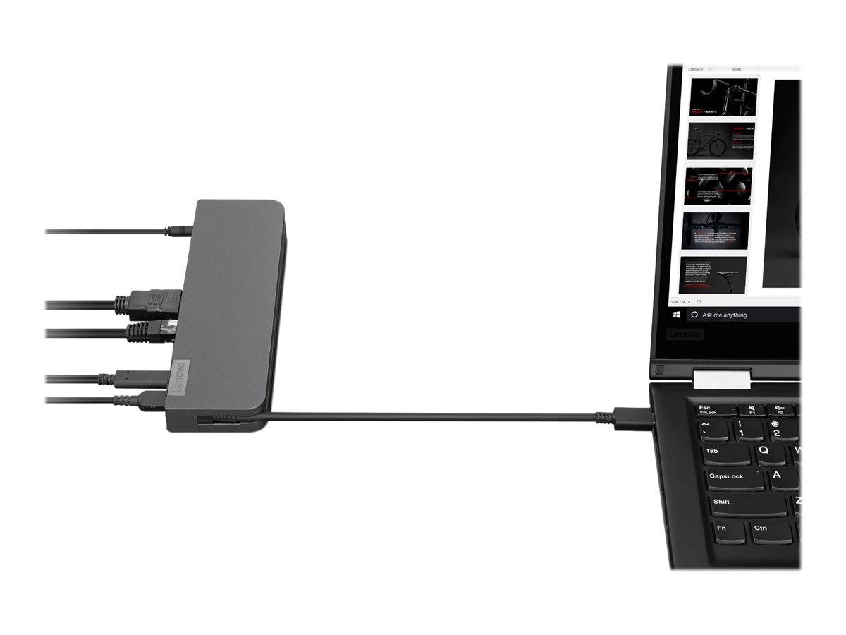 Lenovo 40AU0065UK replicatore di porte e docking station per laptop Cablato USB 3.2 Gen 1 (3.1 Gen 1) Type-C Nero-0
