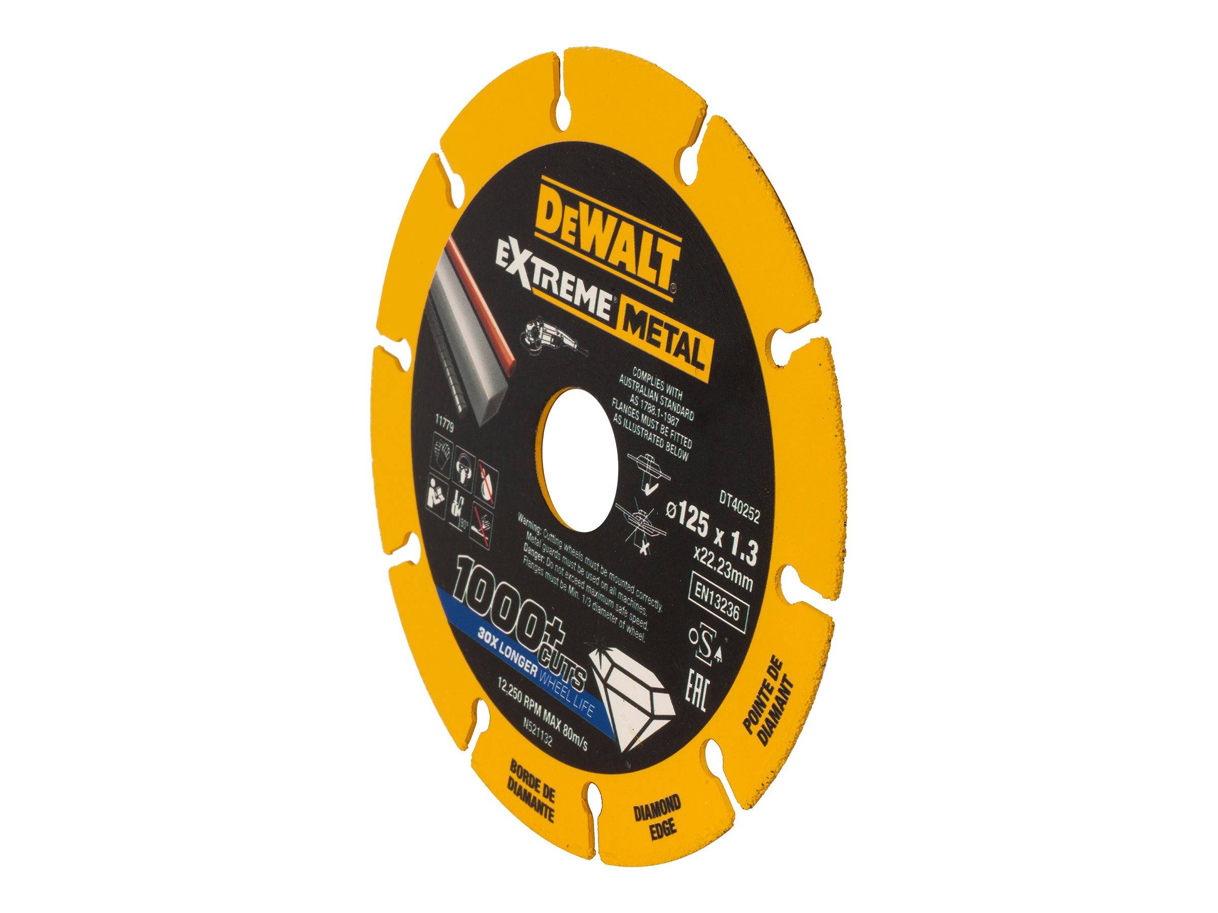 DEWALT - DT40252-QZ - 125 x 22.23 x 1.3mm Extreme Metal Diamond Disc DE40252-QZ DeWalt-0
