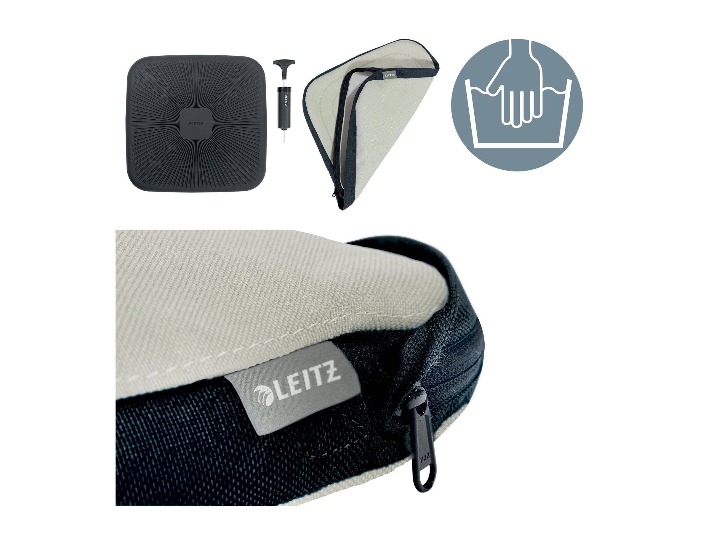 Leitz 65400085 federa per cuscino Grigio (Leitz Active Wobble Cushion with Light Grey Cover)-4