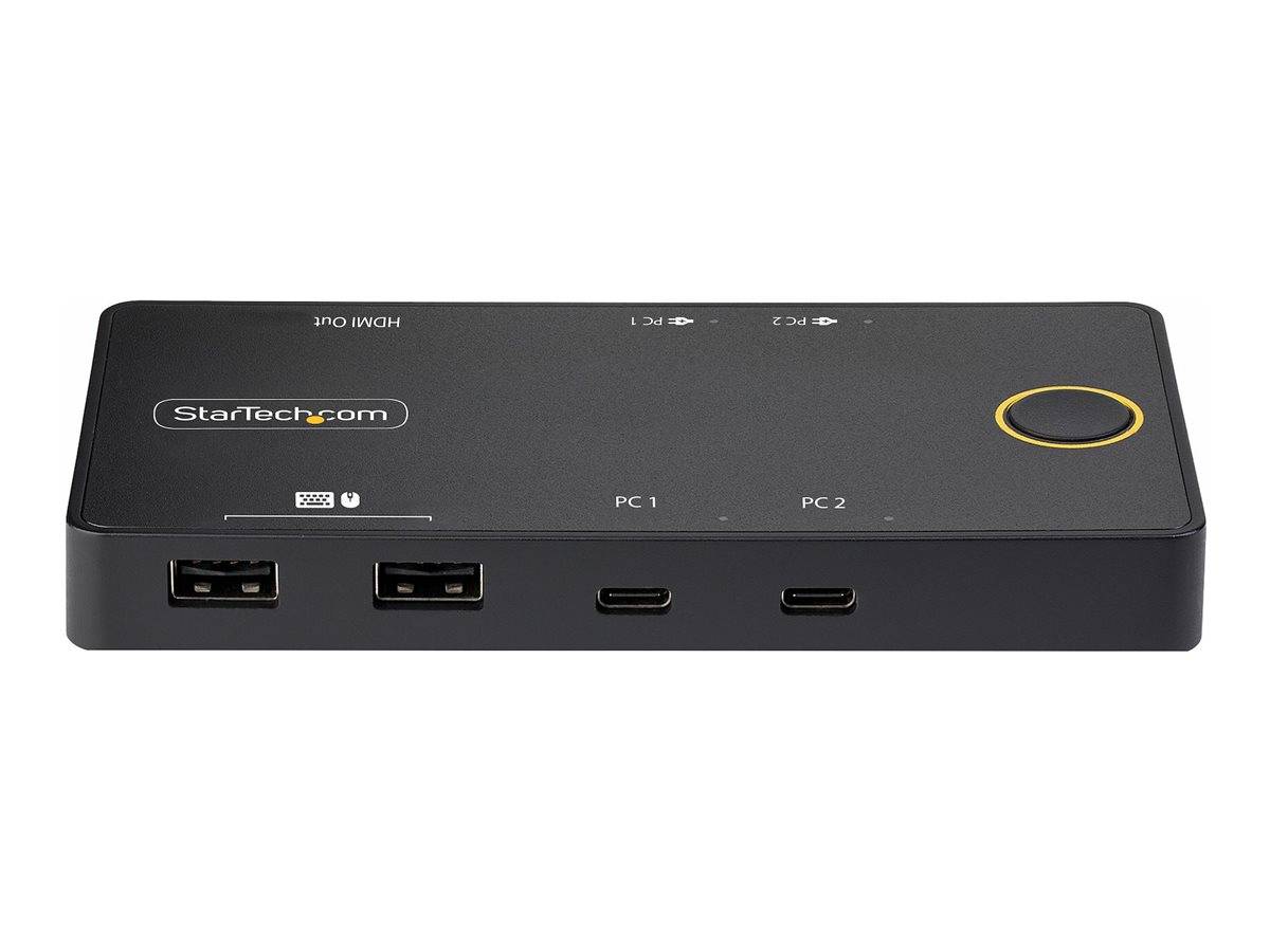 StarTech.com C2-H46-UC2-PD-KVM switch per keyboard-video-mouse (kvm) Nero