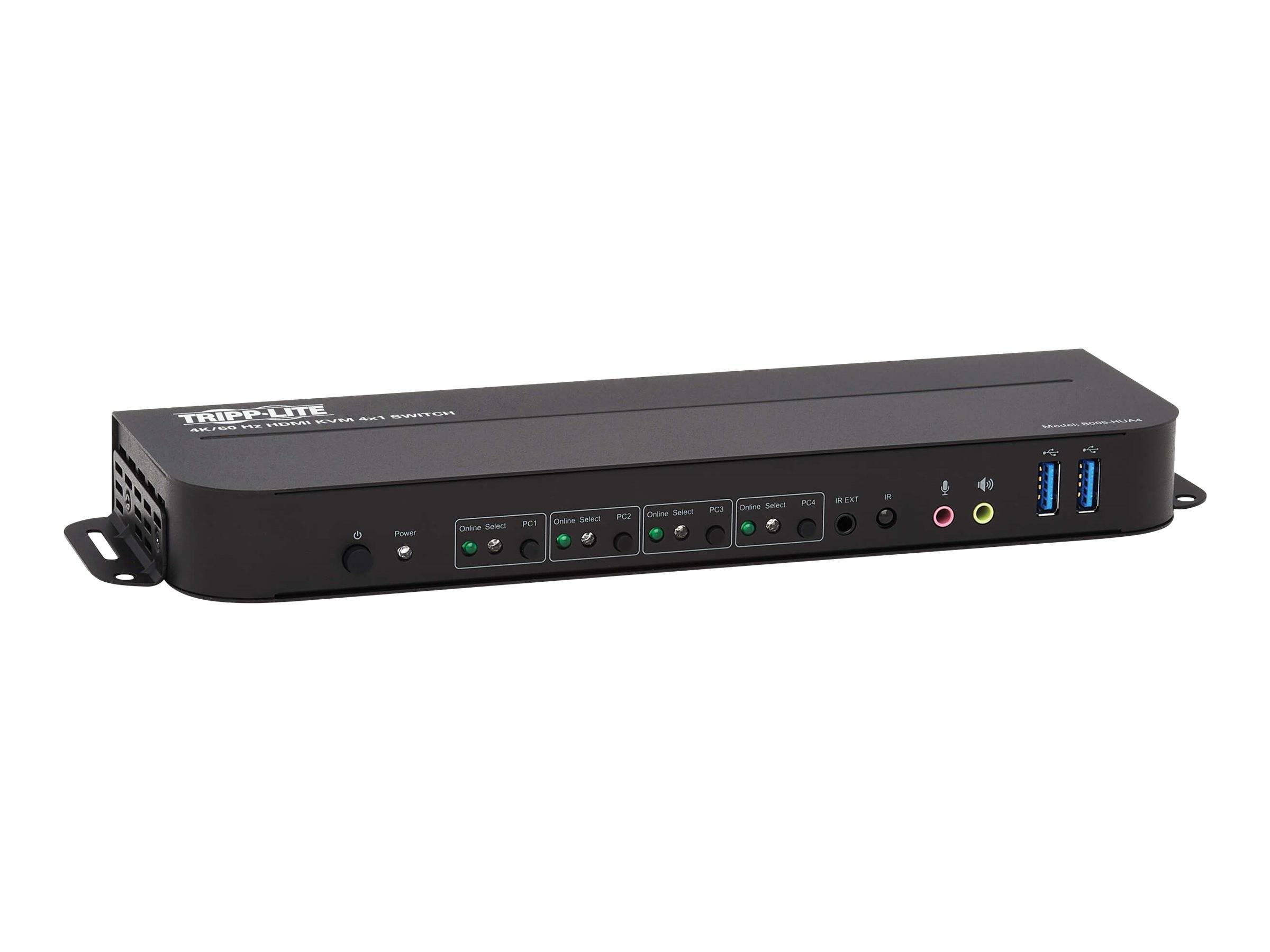 Tripp HDMI USB KVM Switch 4-Port 4K 60Hz HDR HDCP 2.2 IR USB Sharing-1