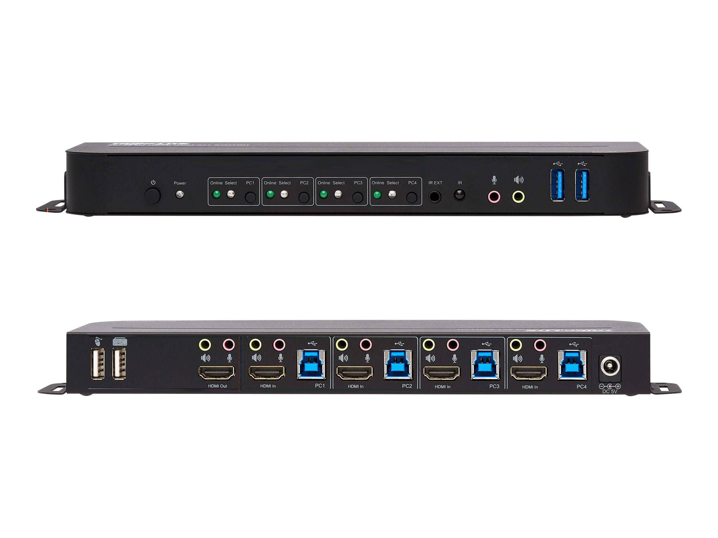 Tripp HDMI USB KVM Switch 4-Port 4K 60Hz HDR HDCP 2.2 IR USB Sharing-3