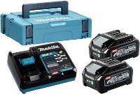 MAKITA 191J97-1 - Power Source-Kit passend für XGT-Geräte (40V XGT Li-Ionen § bestehend aus 2x BL4040 Akku 4,0 Ah, DC40R-2