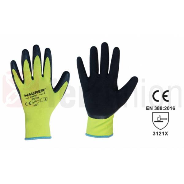 GUANTI POLY GIALLO PALMO LATT.HI-GRIP tg 9 CF 12 Pz