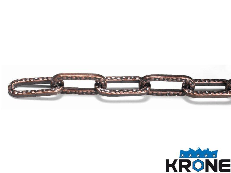CATENA QUADRA KRONE RULLATA Bronzata In bobinetta da 10 metri-0