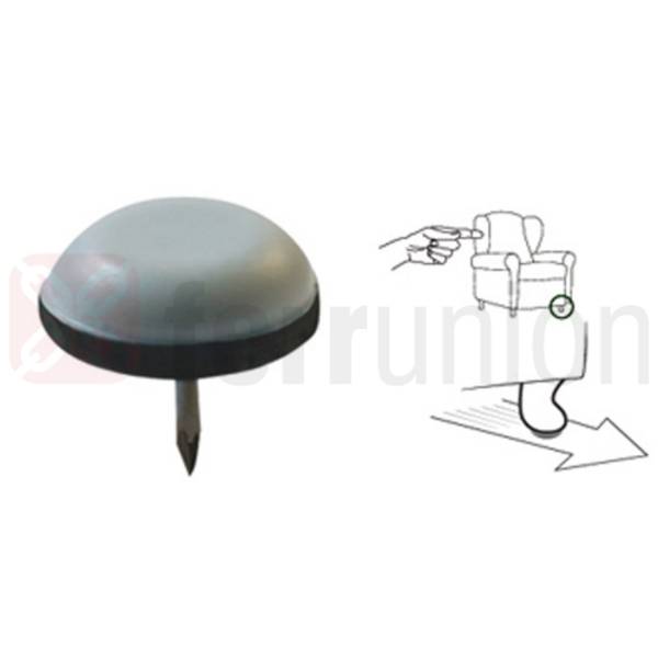 SCIVOLO PTFE CON CHIODO GRIGIO bl 8 pz d25