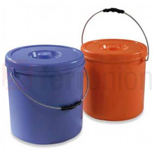 PATTUMIERA CON COPERCHIO COLORI ASS 15 lt-0