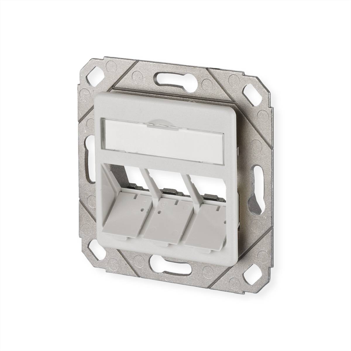 Modulo METZ CONNECT scatola di derivazione da incasso, 3 porte non equipaggiate bianco puro-1