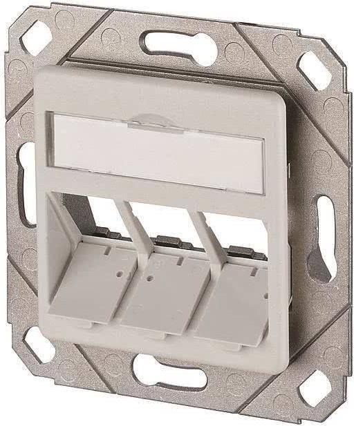 Modulo METZ CONNECT scatola di derivazione da incasso, 3 porte non equipaggiate bianco puro-2