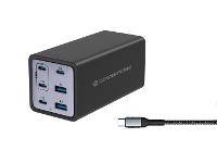 Conceptronic Ladegerät 4Port 200W 4xUSB-C 2xUSB-A+3-in-1 sw (OZUL06BE)-1