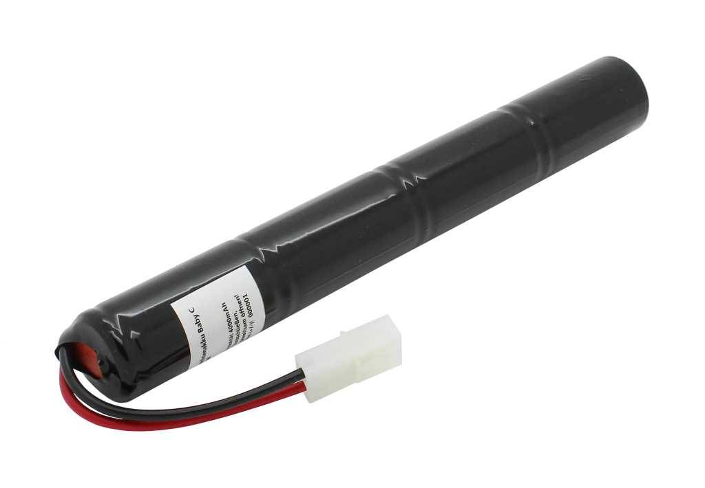 Batteria luce emergenza NiMH 4.8V 4000mAh L1x4 Baby C con cavo 80mm e spina adatta per SEC AKU0038-0