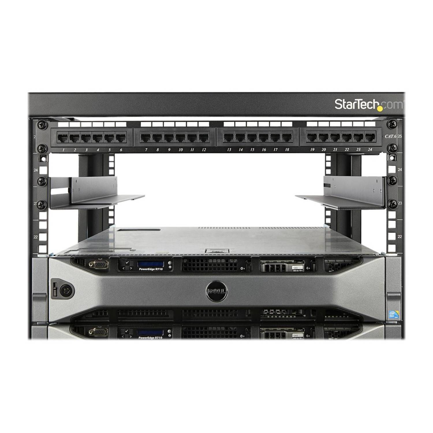 StarTech.com Guide rack per server 1U con profondità di montaggio regolabile UNIRAILS1UB-1
