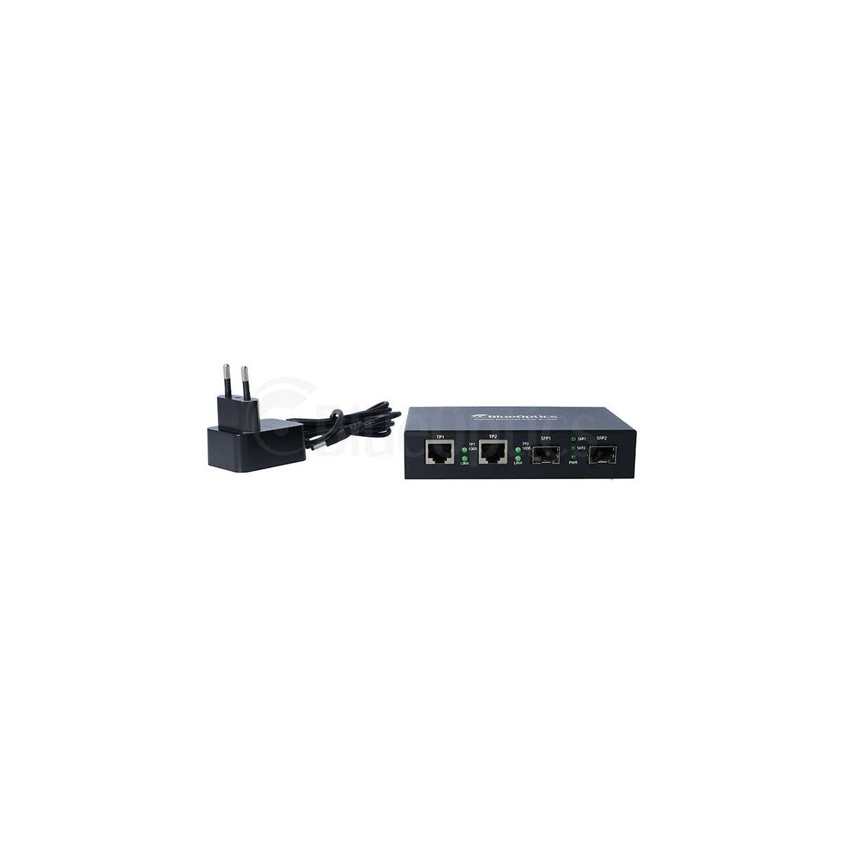 BlueOptics BLMC003 Netzwerk Medienkonverter 1000 Mbit/s Einzelmodus Schwarz (BLMC003)-1