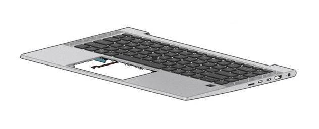 HP Top Cover W/Keyboard CP+PS BL-0