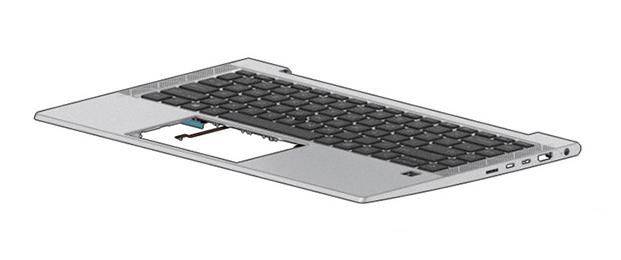 HP Top Cover W/Keyboard CP+PS BL-0