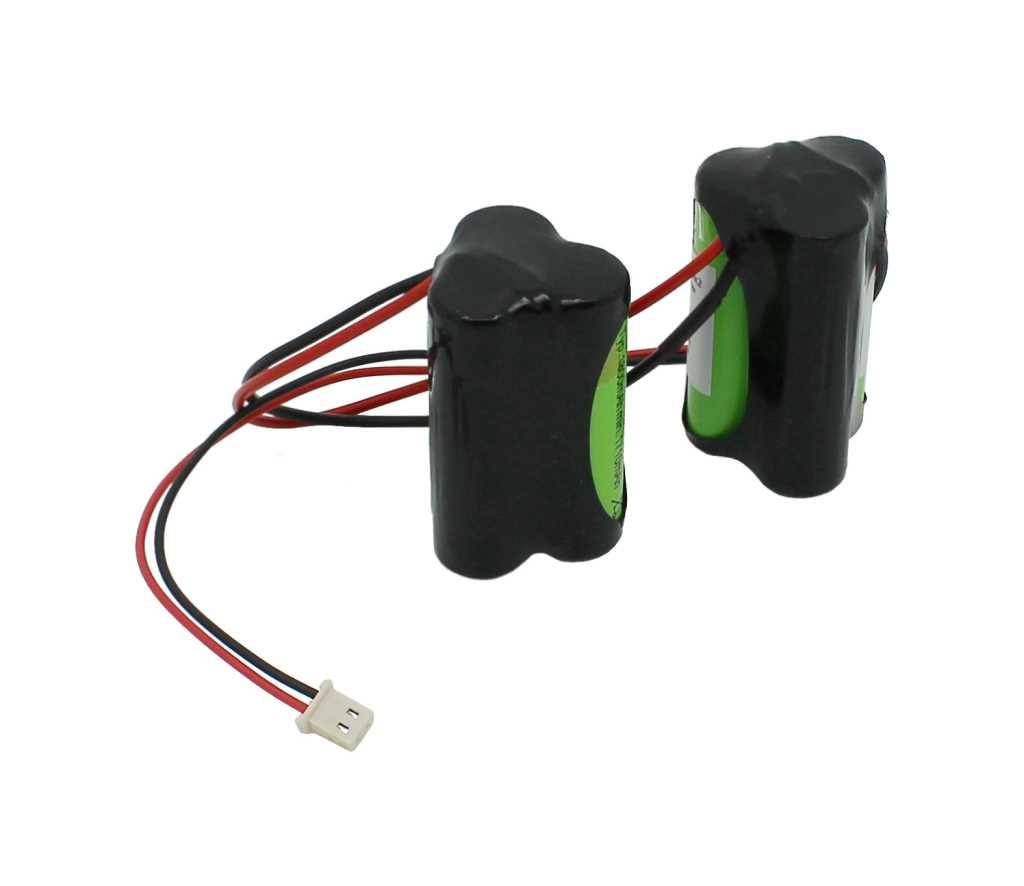 Batteria luce emergenza NiMH 7,2V 1500mAh D1x3x2 Mignon AA con cavo e spina sostituisce Beghelli 415393001-0