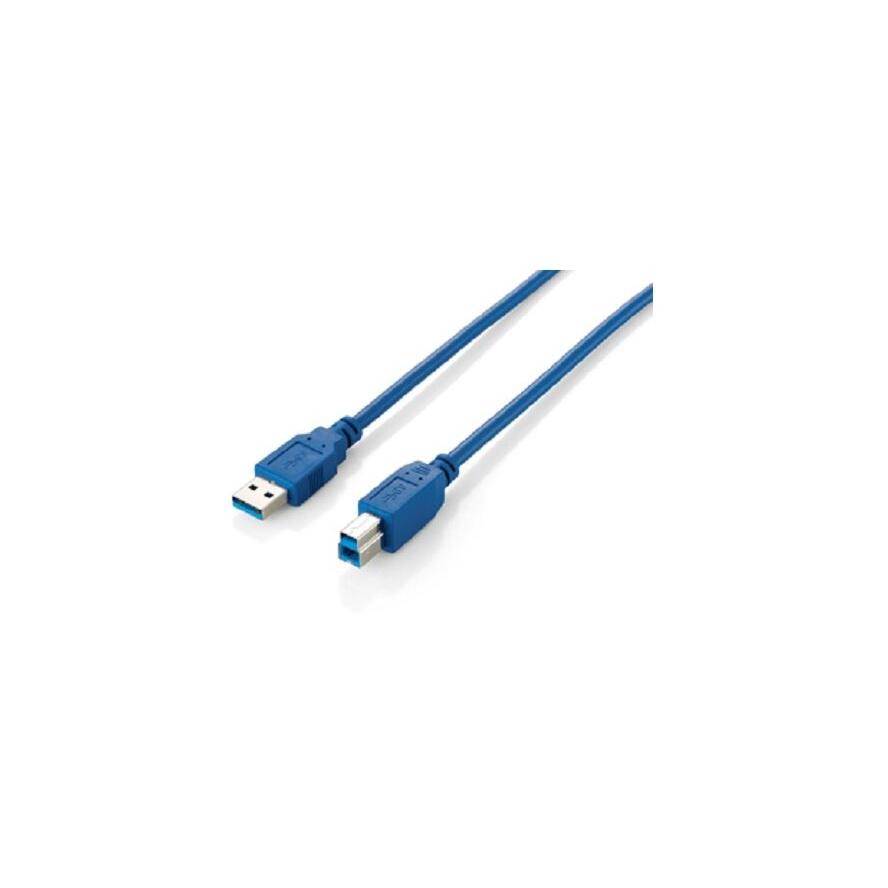 Equip - USB-Kabel - 9-polig USB Typ A (M) - 9-polig USB Typ B (M) - 1,0m (USB3.0) - geformt - Blau (128291)-1