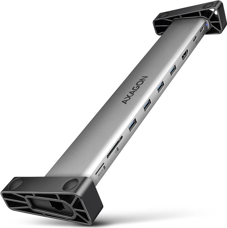 AXAGON HMC-10HLS Multiport-Hub, 4x USB-A und 2x USB-C, HDMI 4K/60Hz, RJ-45, SD/microSD, PD 100W (HMC-10HLS)-0