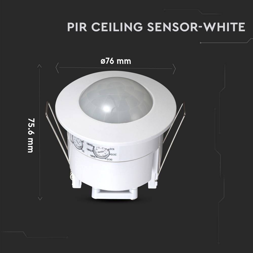 V-TAC Sensore di Movimento a Infrarossi 360° Montaggio a Incasso (Max 1200W) IP20-2