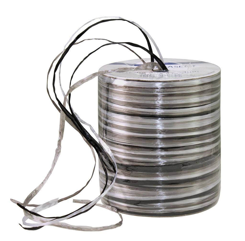 Presente Regone Ribbon Raffia-pearl 3 mm x 50 m nero/grigio/argento-1