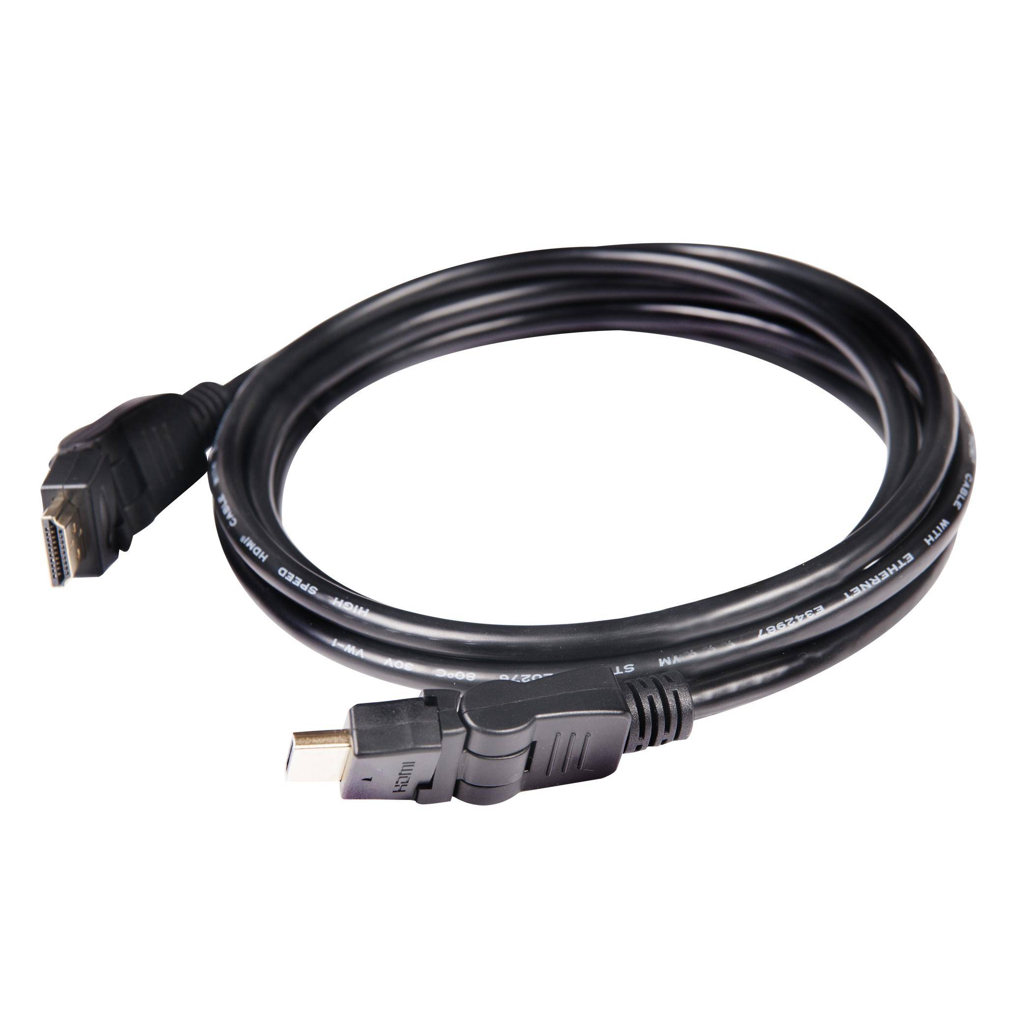 CLUB3D HDMI 2.0 4K60Hz UHD 360 Degree Rotary cable 2m/6.74ft-0
