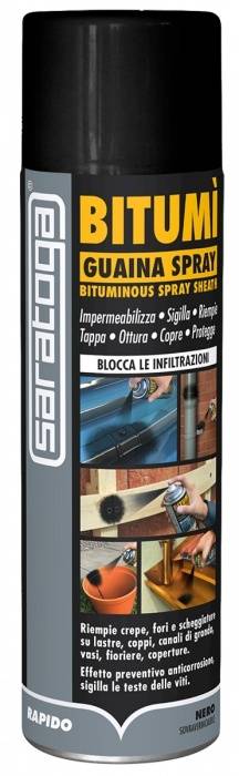 Saratoga bitumi' 500ml guaina bianca impermeabilizzante sigillante spray-0