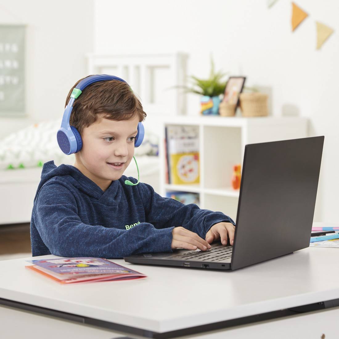 Hama Cuffie On Ear Bluetooth Stereo Blu headset con microfono, regolazione del volume Bambini-1