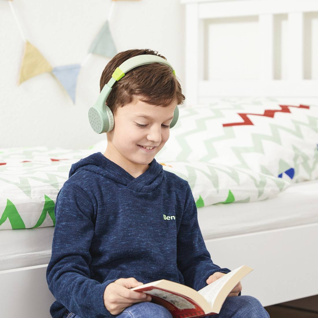 Hama Cuffie On Ear Bluetooth Stereo Verde headset con microfono, regolazione del volume Bambini-2