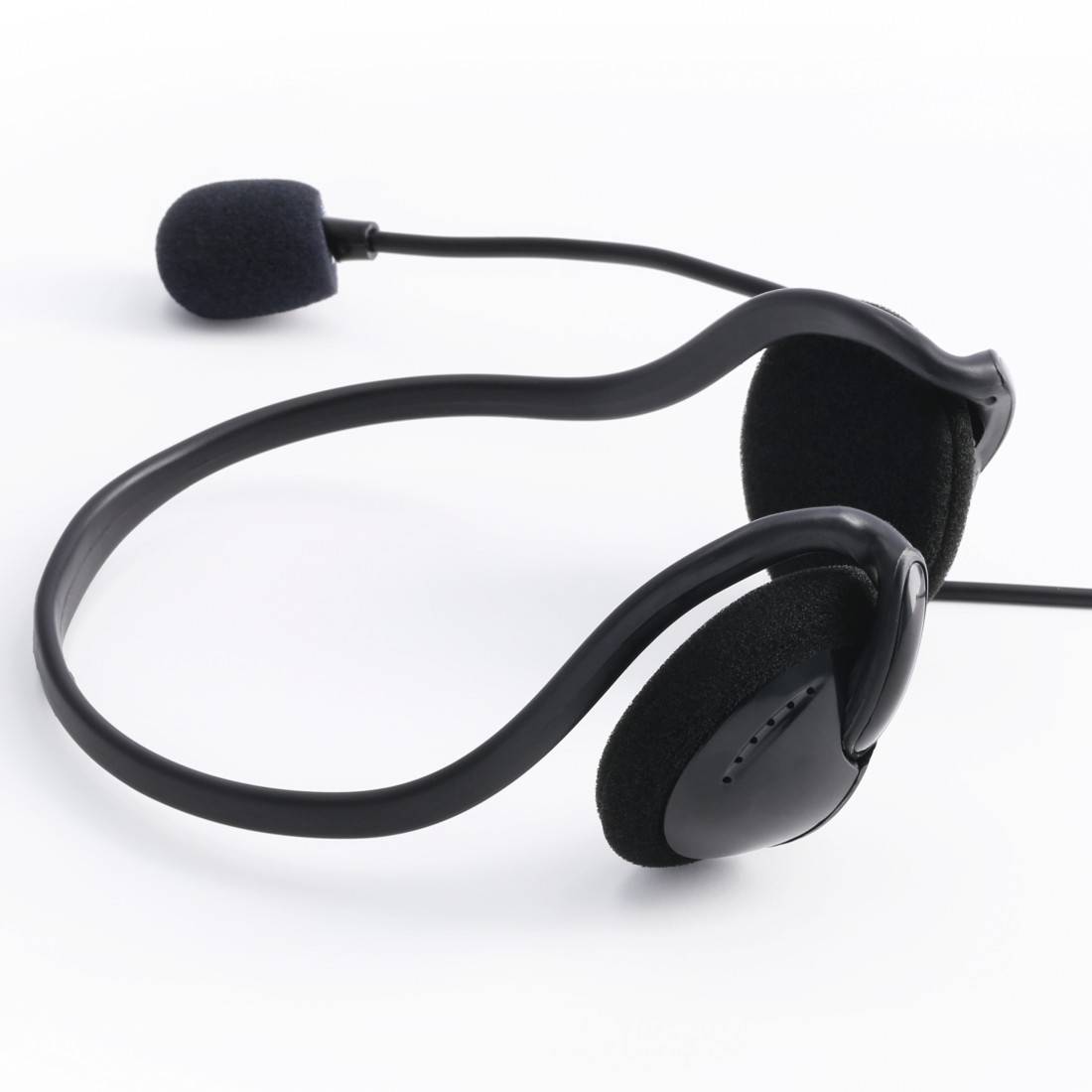 Hama Computer Cuffie On Ear via cavo Stereo Nero regolazione del volume, Muto-2